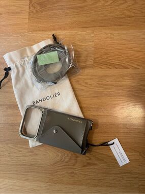 Bandolier Hailey Chrome Crossbody Phone Case - Warm Gray, Iphone 17 Pro Max